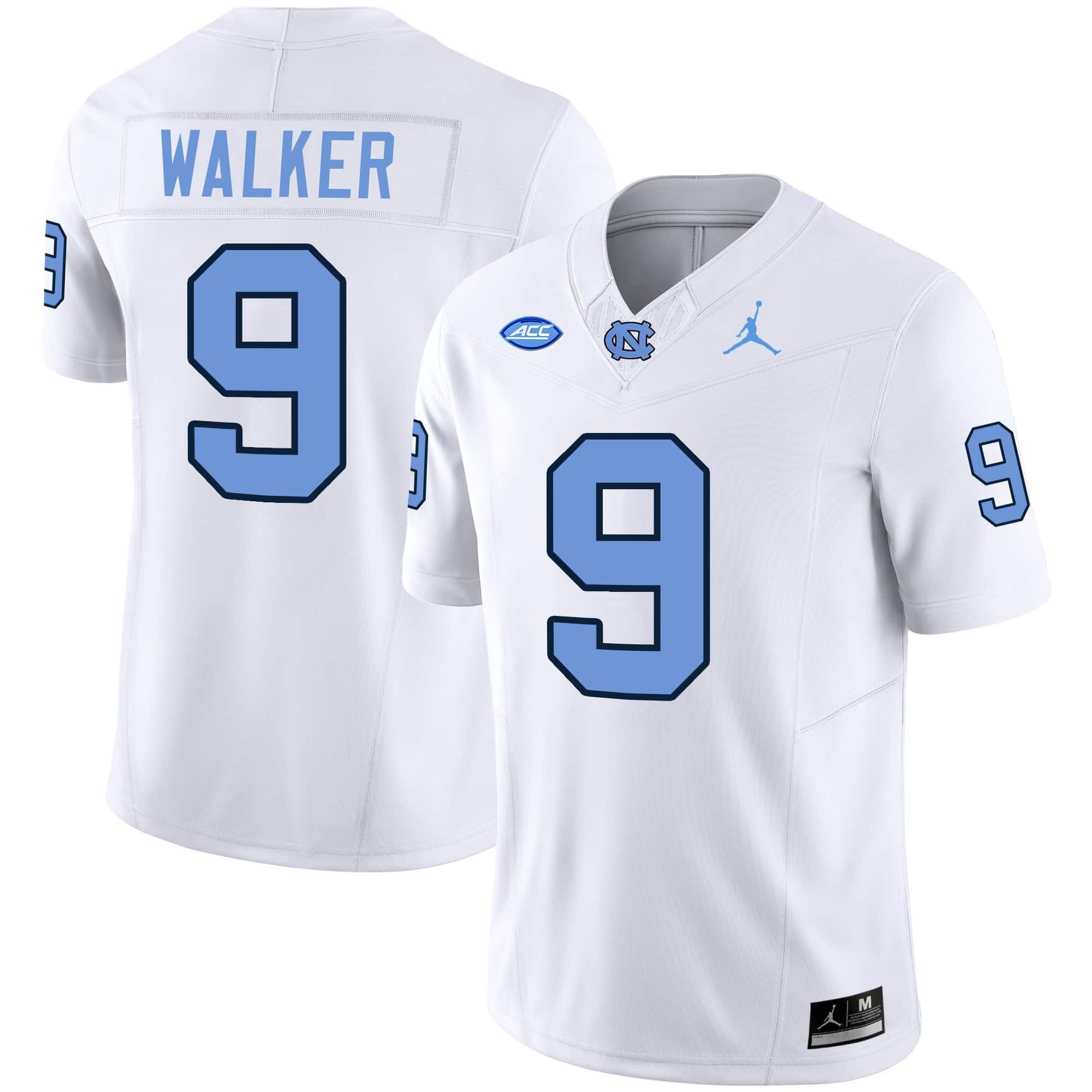 Men North Carolina Tar Heels #9 Walker White 2024 Vapor Limited NCAA Jersey->customized nfl jersey->Custom Jersey